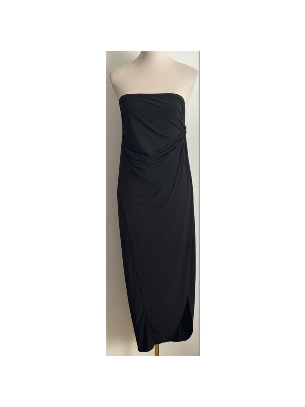 Women's Fashion to Figure Black Strapless Dress 2X